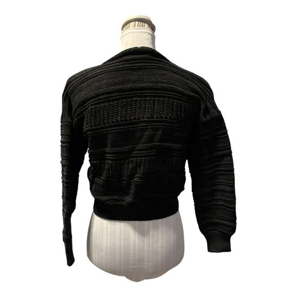 Time and Tru Black Sweater Cardigan Size M (8-10) - Picture 3 of 4